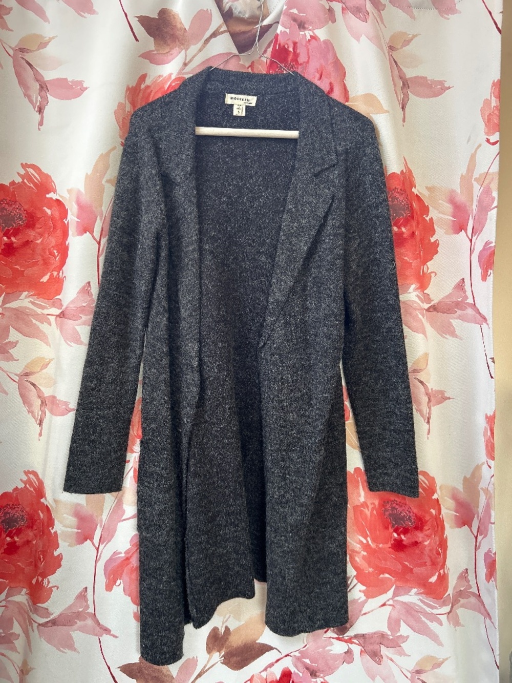 Grey sweater coat